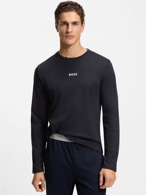 Hugo Boss Men’s Cotton Logo Pajama Set Dark Blue Size M NWOT